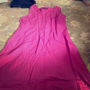 Maine magenta A-line dress. Knee length.